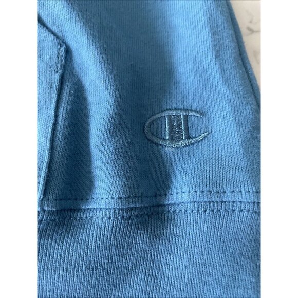 Champion Sleeveless Mountain Air Middle Weight Cut Off Hoodie Men's Medium Blue - Picture 2 of 5